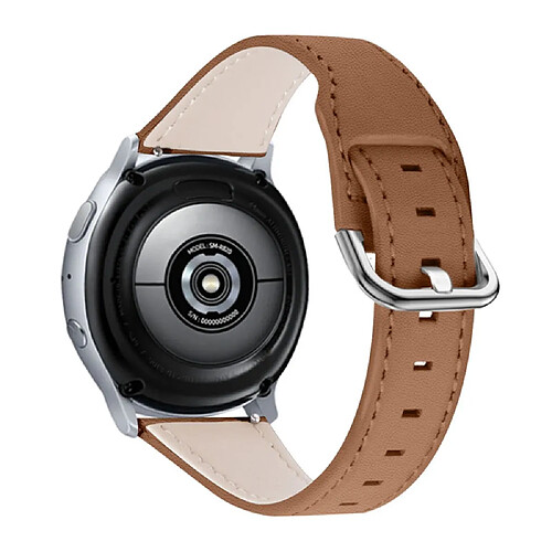 Bracelet en cuir véritable 22 mm, marron pour votre Xiaomi Mi Watch Color/Haylou Solar LS05