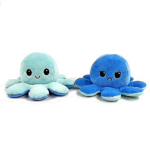 Universal Flip octopus réversible en peluche toyblue / ciel bleu