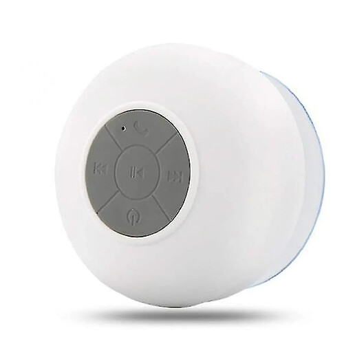 Universal Haut-parleur de douche Bluetooth YH, haut-parleur de douche sans fil portable avec micro intégré de tassement (blanc)