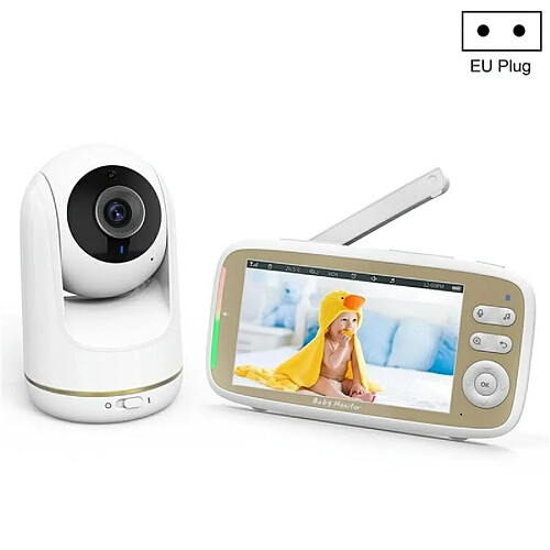 Babyphone Camera HD 5 Pouces Moniteur Bébé Vision Nocturne Température Berceuses EU Plug YONIS