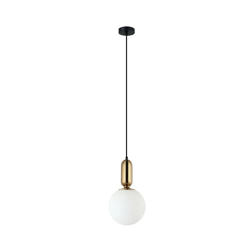 Luminaire Center Suspension Aldeva Verre,Acier Antique Bronze