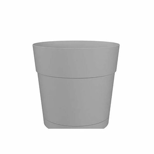 Artevasi Pot à fleurs et plantes rond plastique - Réservoir d'eau - Ø 40 cm - Gris clair