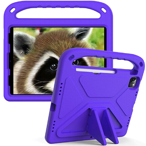 Coque en TPU antichoc, avec béquille violet pour votre Apple iPad Pro 11 pouces (2021)/(2020)/(2018)/iPad Air (2020)