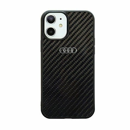 Audi AU-TPUPCIP11-R8/D2-BK Coque rigide en fibre de carbone pour iPhone 11/Xr 6,1`` Noir