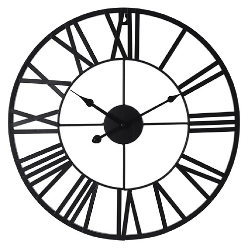 Es Collection H&S Collection Horloge murale chiffres romains noir