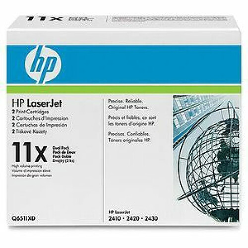 HP 11X Dual Pack Cartouche de toner 2 x noir 12000 pages