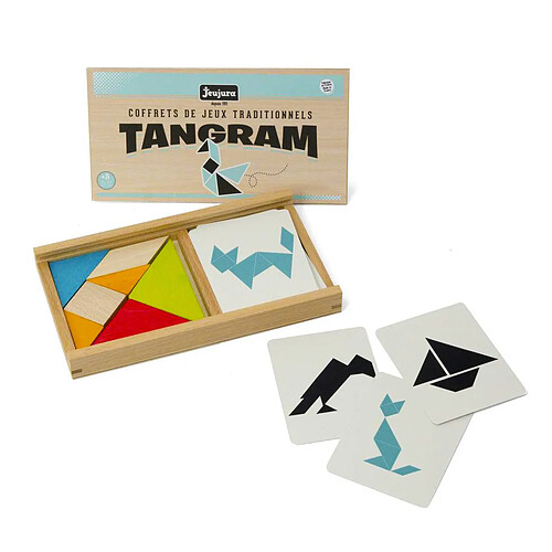 JEUJURA Jeu de tangram en bois - Coffret en bois