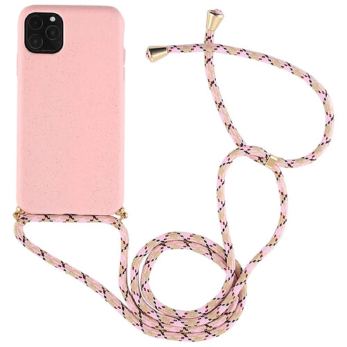 Wewoo Coque Pour iPhone 11 TPU Anti-Fall Housse de téléphone portable avec lanière Rose Gold