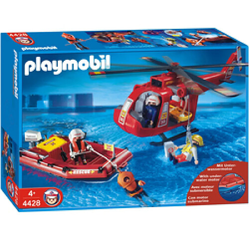 Playmobil® 4428 - Playmobil sauveteurs hélicoptère et bateau