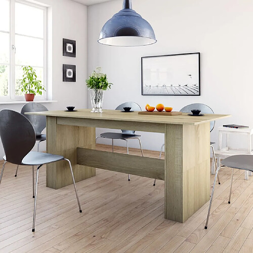 vidaXL Table à manger Chêne sonoma 180x90x76 cm Bois d’ingénierie