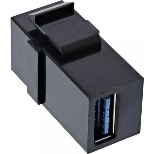 InLine USB 3.1 Keystone Snap-In Einsatz - USB-A Buchse / Buchse - schwarz (76202L)