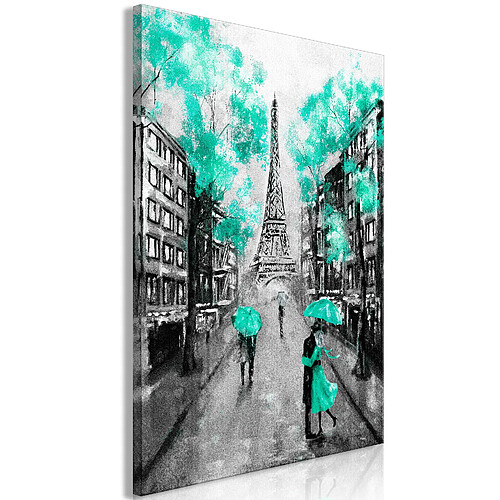 Artgeist Tableau - Paris Rendez-Vous (1 Part) Vertical Green [20x30]