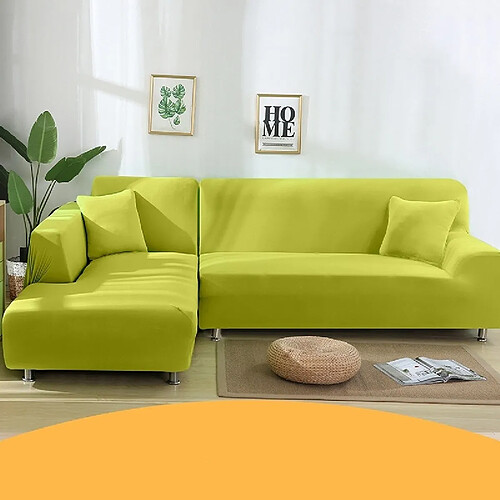 Wewoo Housse de canapé tout compris Universal Set Sofa Full Cover Add One Piece of Pillow CaseSize Single Seater 90-140cm Grass Green