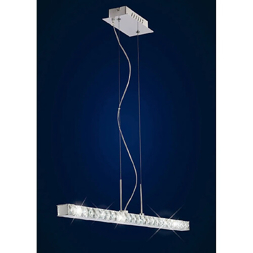 Luminaire Center Suspension Galaxy Linear 12W LED 6000K chrome poli/cristal