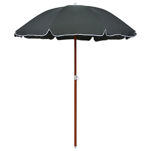 vidaXL Parasol de jardin avec mât en acier 180 cm anthracite