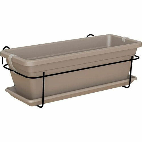 Artevasi Kit balcon Jardinière 50 cm taupe 50 x 19,5 x Hauteur 16,3 cm - 1,2 L