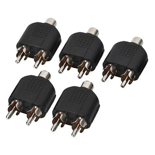 Wewoo Adaptateur pour 100 Pcs RCA Femelle à Splitters Mâle Double 100 Pcs dans un paquet, le prix est