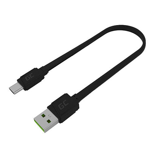 Câble USB vers USB-C Green Cell GCmatte - 25cm avec Ultra Charge et QC 3.0