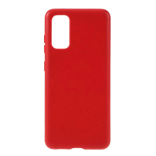 Coque en TPU paille de blé écologique et mate rouge pour votre Samsung Galaxy S20