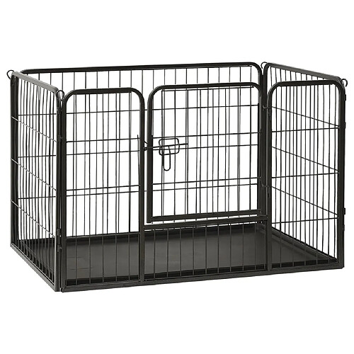 vidaXL Parc pour chiots Acier 91,5x59x61 cm