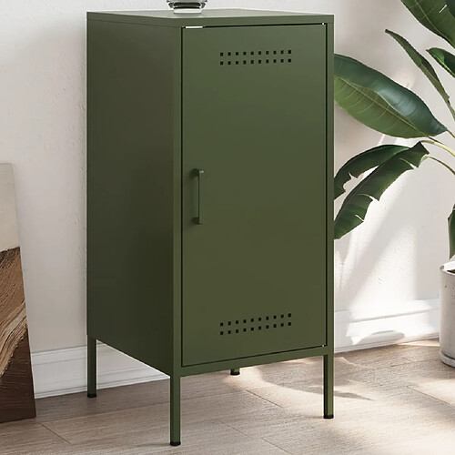 vidaXL Buffet vert olive 36x39x79 cm acier