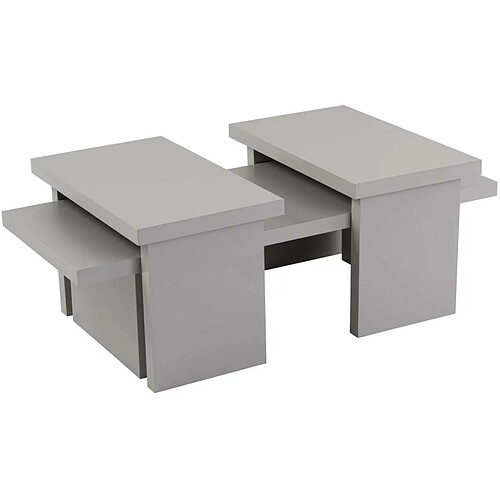 Hanah Home Table basse en aggloméré 110 x 45 x 41,4 cm Sanctuary gris.