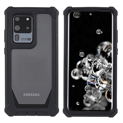 Coque en TPU + acrylique détachable 2-en-1 noir pour votre Samsung Galaxy S20 Ultra