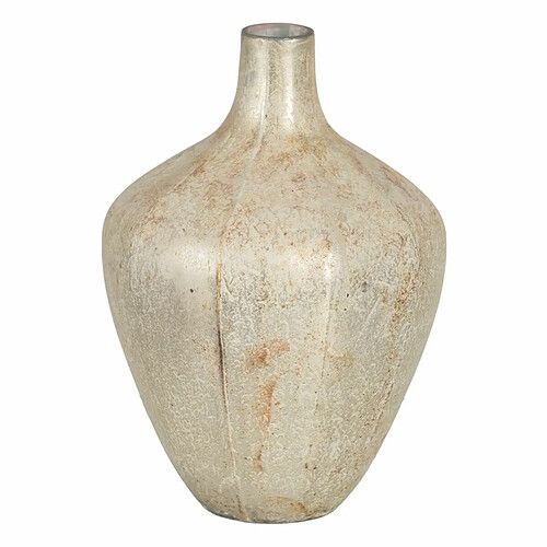 BigBuy Home Vase Blanc Verre 18 x 18 x 25 cm