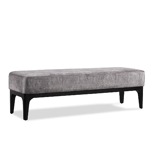 Bout de Lit Banquette Tromso Pärumm Banc Rembourré en Tissu Marron 153x46x46 cm