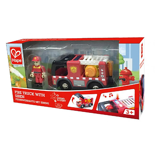 Hape Camion de pompier avec sirene