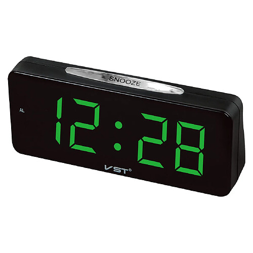 grand led affichage électronique bureau horloge numérique réveil eu plug vert