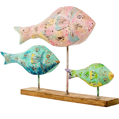 Figurine Décorative Alexandra House Living Multicouleur Fer Poissons 83 x 16 x 51 cm