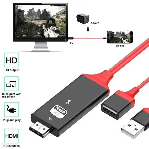 USBC Universal Micro-USB vers HDMI 4K câble HDTV numérique AV Adaptateur pour Samsung