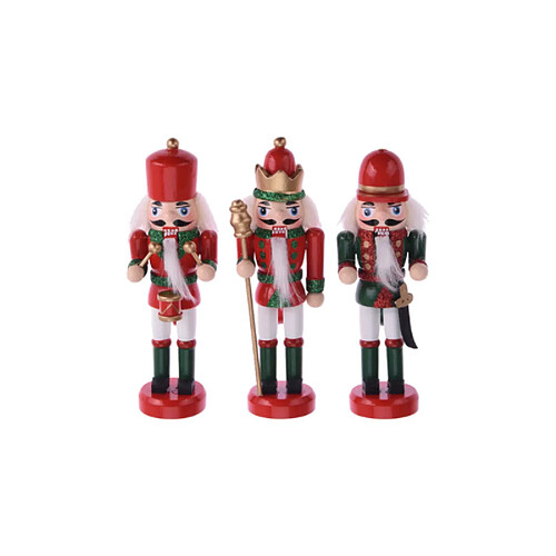 Lot de 3 figurines Casse-Noisette EDM - esprit de Noël - Bois - 72070