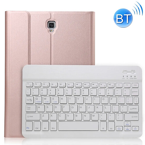 Wewoo Étui ultra-mince en cuir avec clavier Bluetooth pour Galaxy Tab A 10.5 T590 / T595, avec support (or rose)