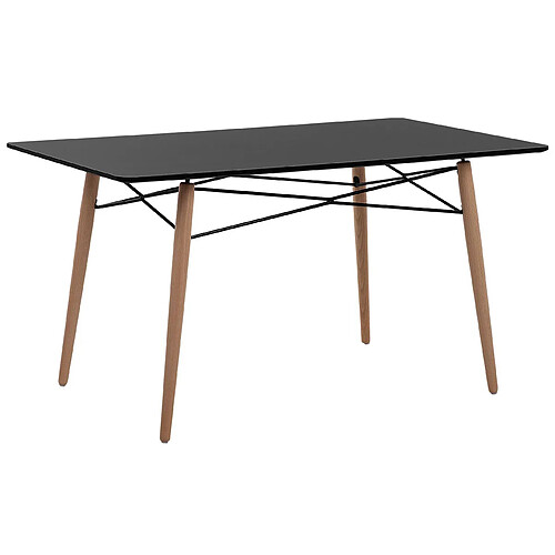 Beliani Table noire 140 x 80 cm BIONDI