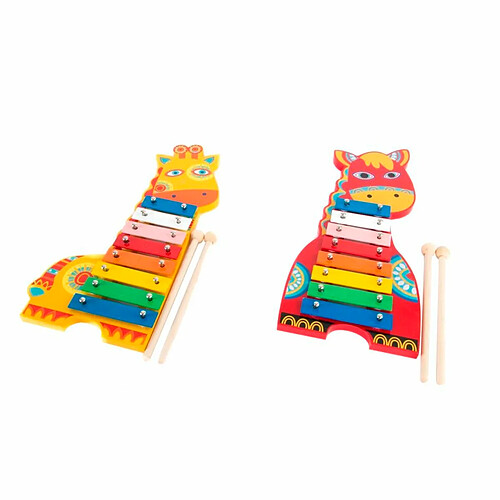 Xylophone DKD Home Decor Métal Bois (16,5 x 35 x 2,5 cm)