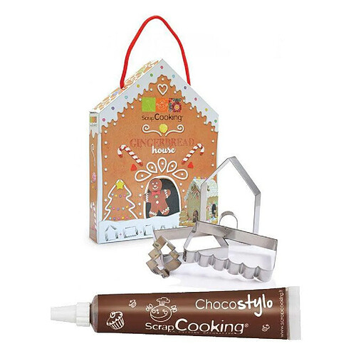 Scrapcooking Coffret Découpoirs Maison en pain d'épices + 1 Stylo chocolat