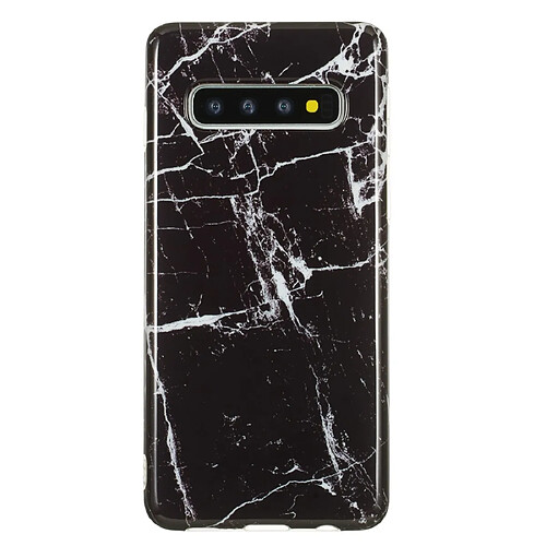 Wewoo Coque Fashion Etui de protection en TPU pour Galaxy S10 Plus Marbre noir