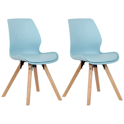 Non Lot de 2 chaises Luna en plastique