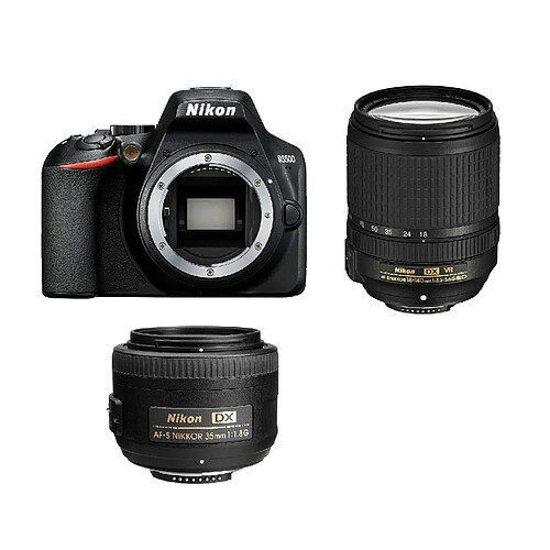 NIKON D3500 Black + AF-S 18-140MM F3.5-5.6G ED VR DX + AF-S 35MM F1.8G DX