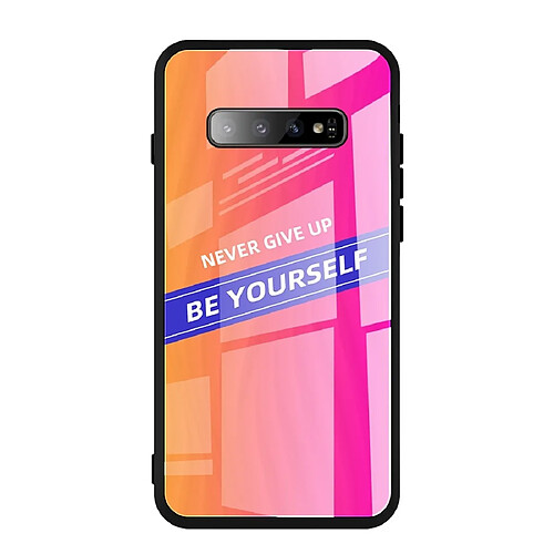 Wewoo Coque Rigide Pour Galaxy S10 + PC antichoc + TPU + étui de protection en verre rose