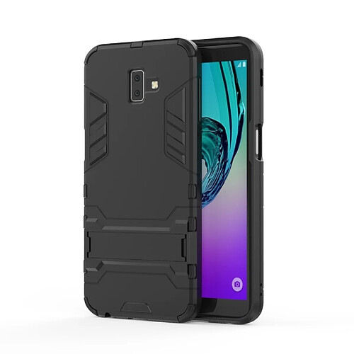 Wewoo Coque TPU antichoc pour Galaxy J6 +, avec support (Noir)