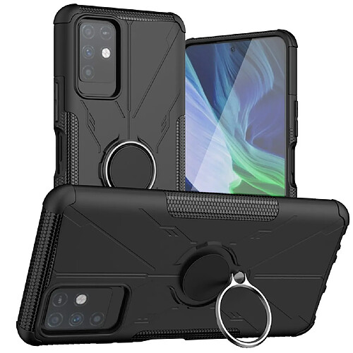 Coque en TPU 2-en-1, anti-choc avec béquille pour votre Infinix Note 10 - noir