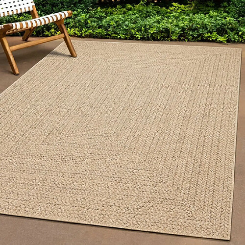 vidaXL Tapis ZIZUR 120x120 cm aspect de jute intérieur et extérieur