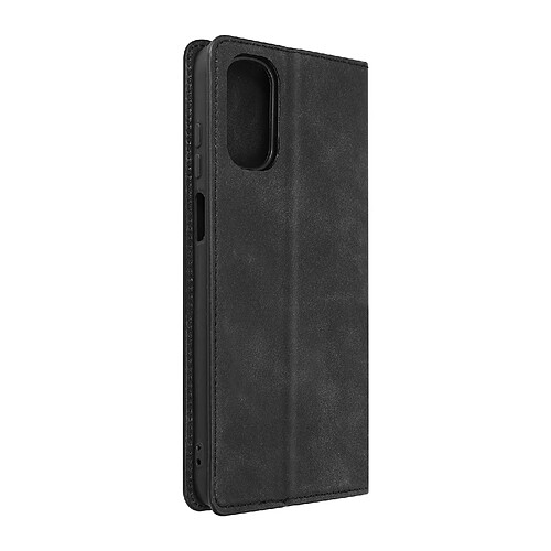 Avizar Étui Portefeuille Motorola G22, E32 et E32s Porte-cartes Clapet aimanté Noir