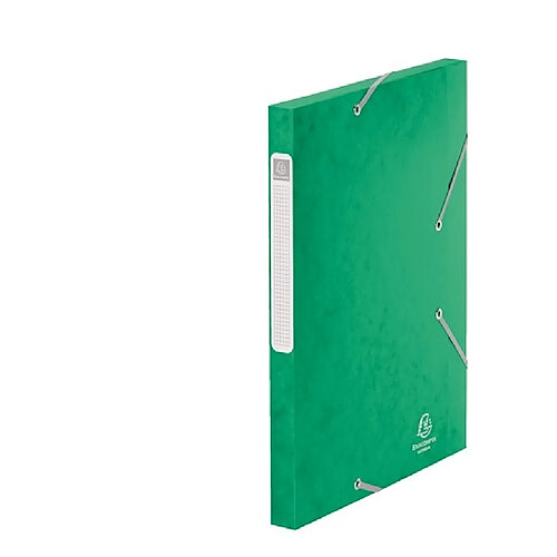 Exacompta Chemise box Cartorel 24 x 32 cm dos 2,5 cm - verte - Lot de 25