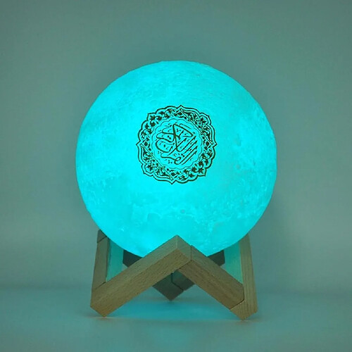 Universal Haut-parleurs Bluetooth sans fil de nuit musulmane de nuit en haut 3d lune avec application Contrôle du haut-parleur du haut-parleur coran tactile lampe