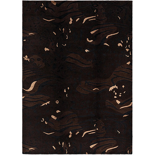 Vidal Tapis de laine 239x175 noir Darya