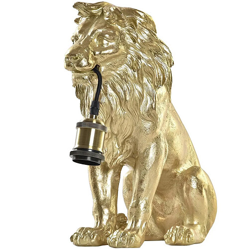 Items France Lampe à poser lion doré 35.5 cm